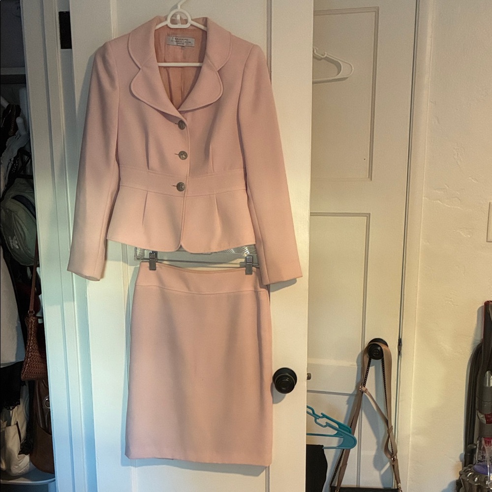 Tahari ASL Light Pink Women's Skirt Set